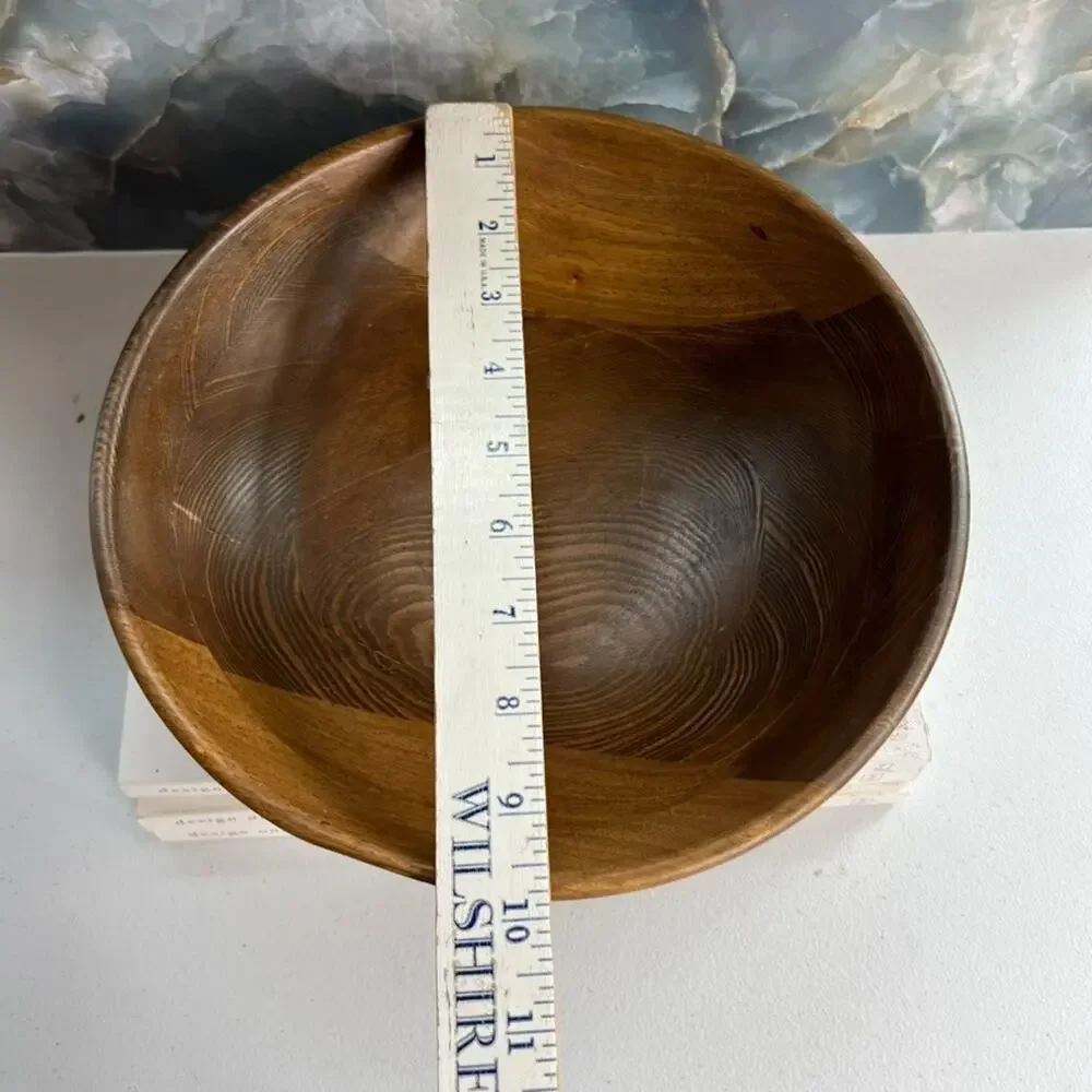 Hand Carved Salad Bowl 10